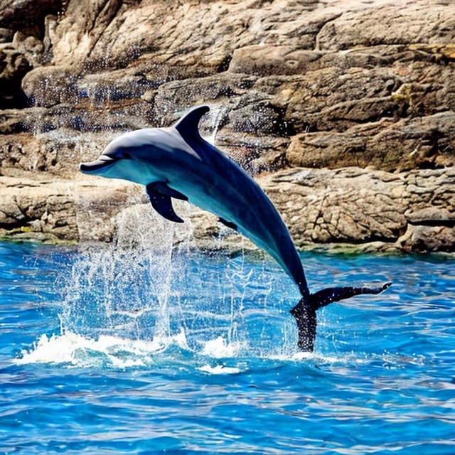 A playful dolphin